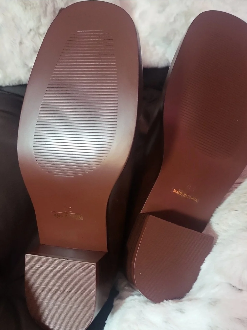 NEW Women's Brown Knee High Riding Boots Pull On Round Toe Faux Leather Size 8